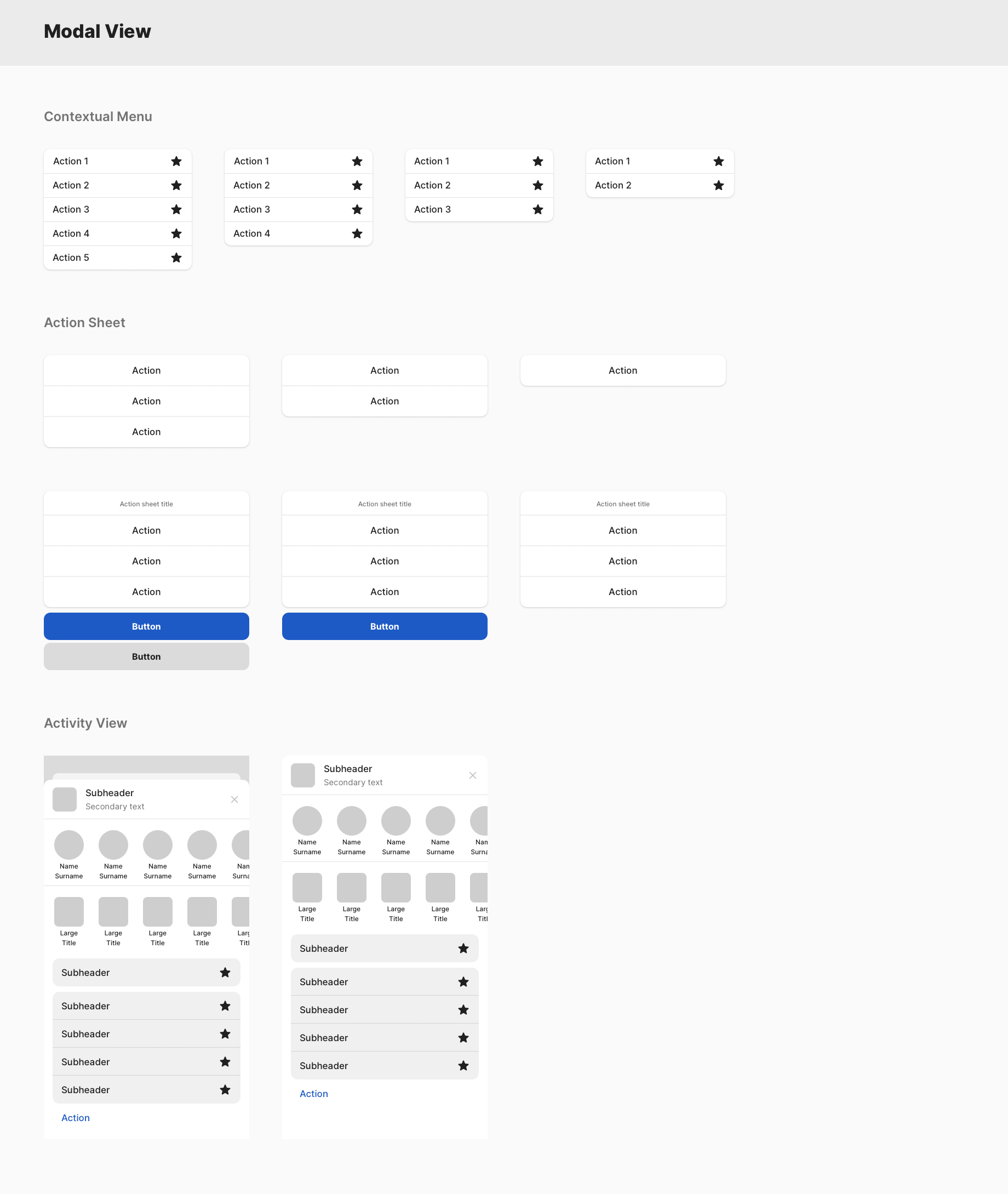 iOS Light - modal